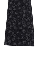 FLOWER PATTERN FLARE DENIM PANTS IN BLACK image 5