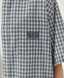 M CHECK HALF SLEEVE SHIRT IN IVORY image 4