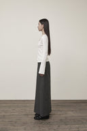 SNAP DETAIL SLIM TOP IN IVORY image 18
