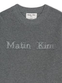MATIN APPLIQUE LOGO KNIT PULLOVER IN GRAY