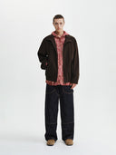 UNI HIGHNECK SUEDE JUMPER IN BROWN