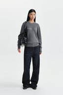 MATIN APPLIQUE LOGO KNIT PULLOVER IN GRAY
