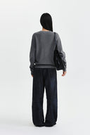 MATIN APPLIQUE LOGO KNIT PULLOVER IN GRAY