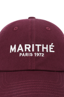 REGULAR LOGO STITCH BALL CAP IN BURGUNDY