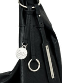 TWIST HANDLE SMALL HOBO BAG I N BLACK