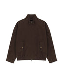 UNI HIGHNECK SUEDE JUMPER IN BROWN