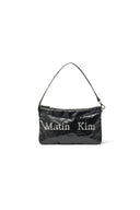MATIN CRACKED LOGO GLOSSY ECOBAG IN STRONG BLACK image 3