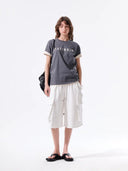 APPLIQUE FELT LOGO TOP IN CHARCOAL GREY