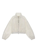 MATIN COATING CROP BLOUSON IN IVORY